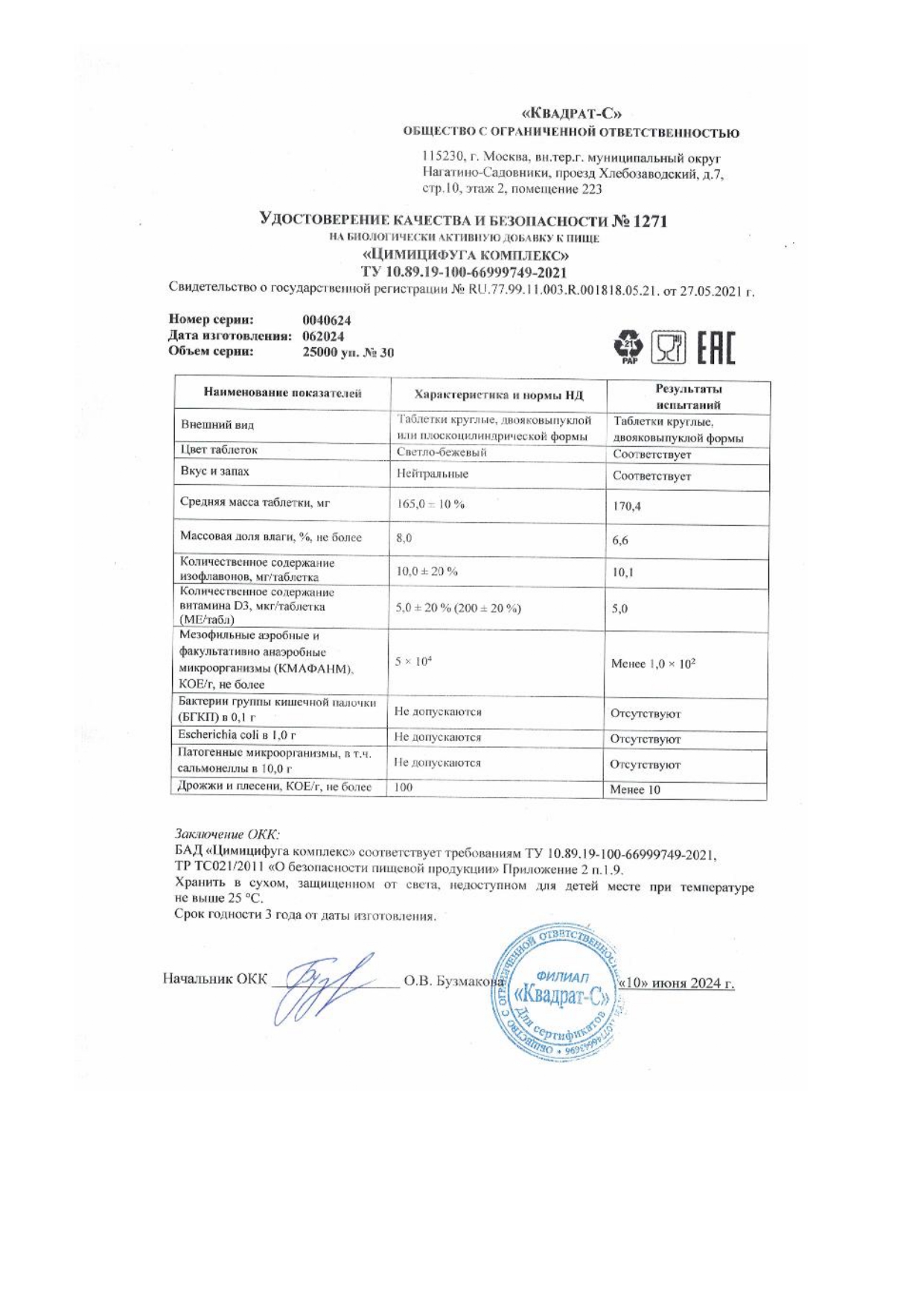 Паспорт №062024